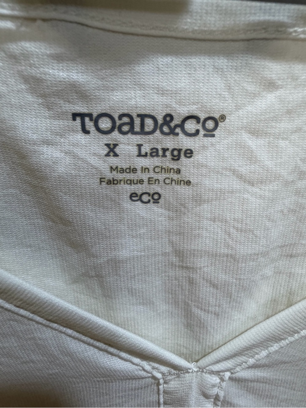 Toad&Co Cream V‑Neck Tunic with Subtle Stitch Detail - Picture 2 of 3